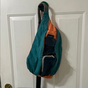 KAVU Vibrant Teal and Orange Backpack